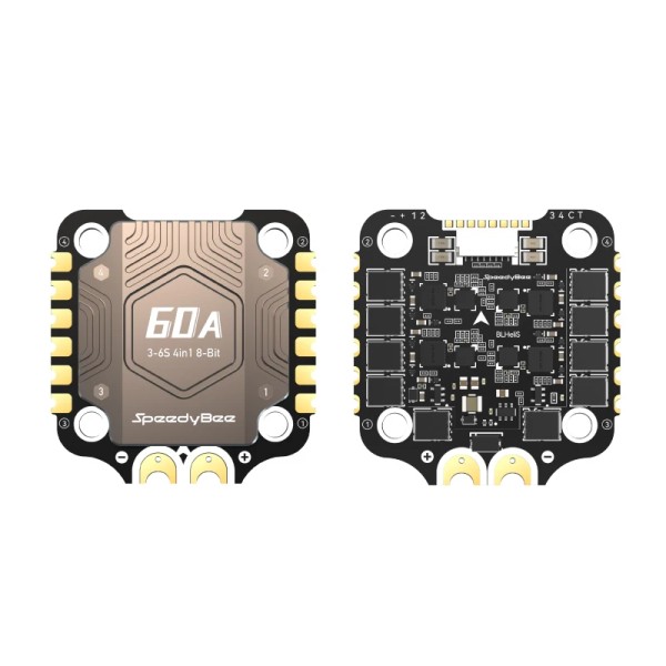 Vente chaude SpeedyBee F405 V4 60A Stack FC ECS 30.5x30.5mm Contrôleur de vol BLS 60A 4-en-1 8-Bit ESC 3-6S LiPo pour avion RC FPV